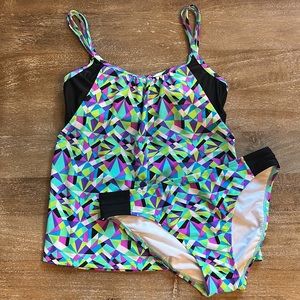 Kinesis Neon Geometric Sport Tankini
